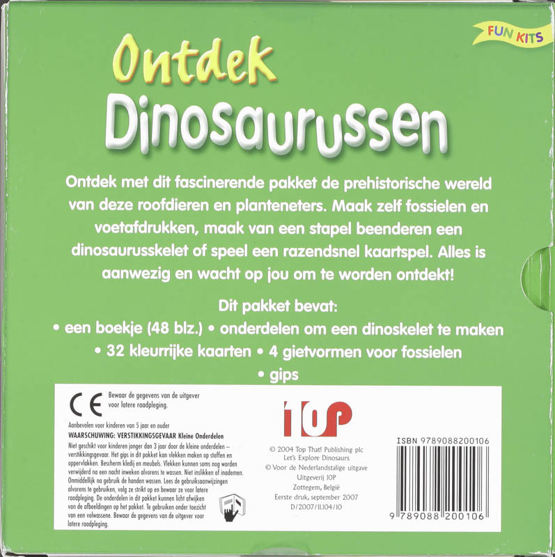 Achterkant van Ontdek dinosaurussen