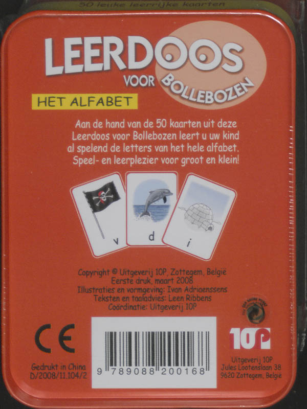 Achterkant van Alfabet