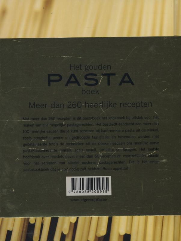 Achterkant van Het gouden pastaboek