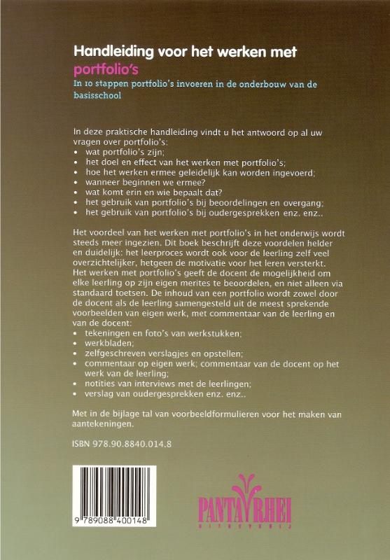 Achterkant van Handleiding voor het werken met portfolio's