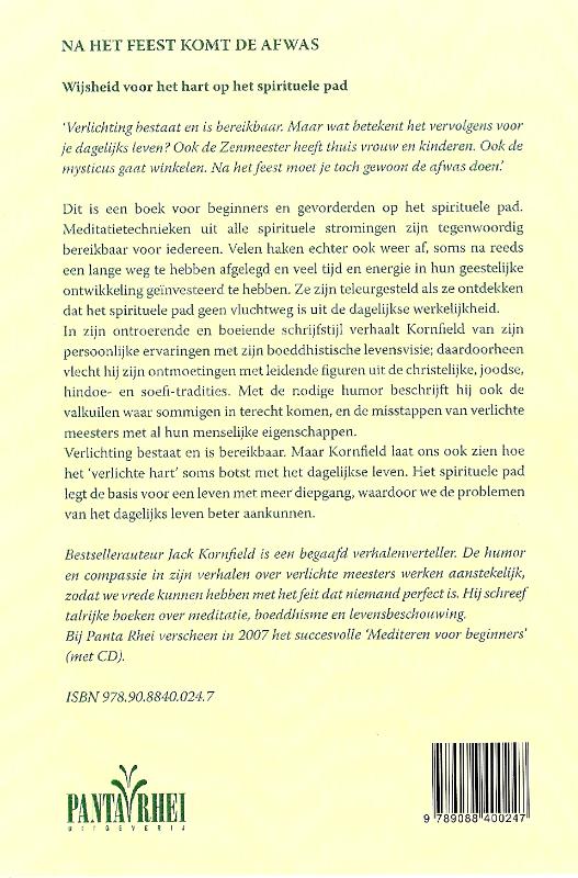Achterkant van Na het feest komt de afwas