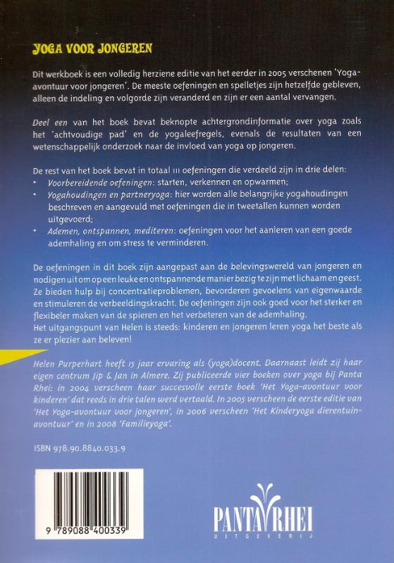 Achterkant van Yoga voor jongeren