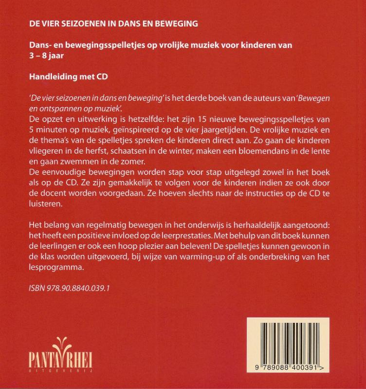 Achterkant van De vier seizoenen in dans en beweging