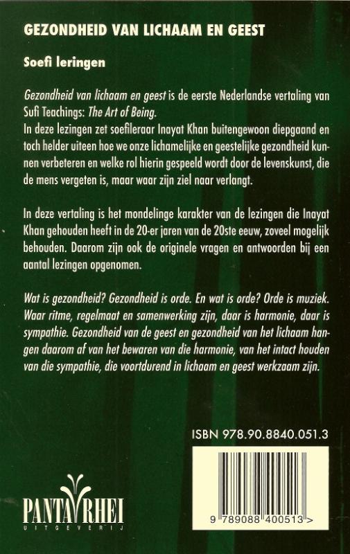 Achterkant van Gezondheid van lichaam en geest