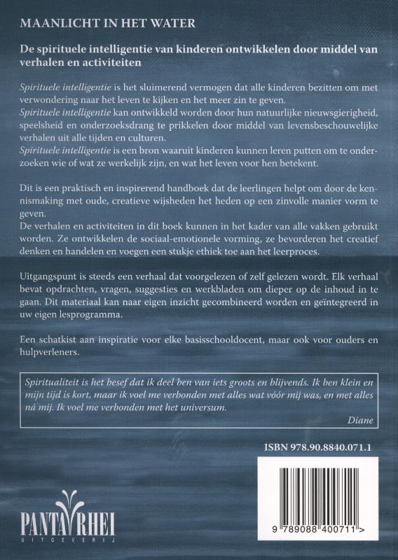 Achterkant van Maanlicht in het water
