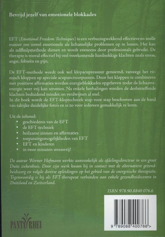 Achterkant van Rust en ontspanning met EFT