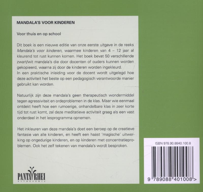 Achterkant van Mandala's voor kinderen