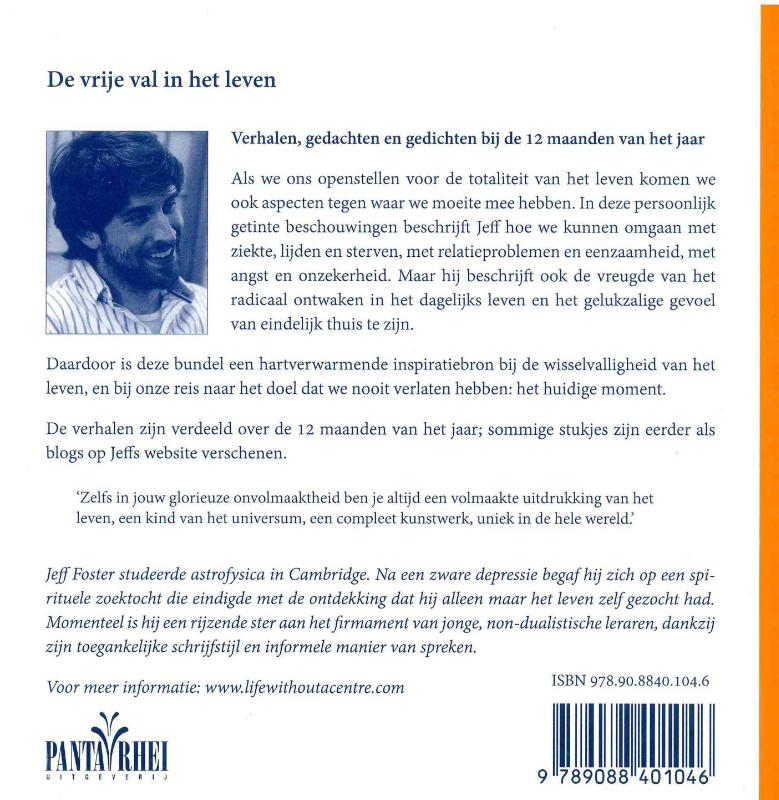 Achterkant van De vrije val in het leven