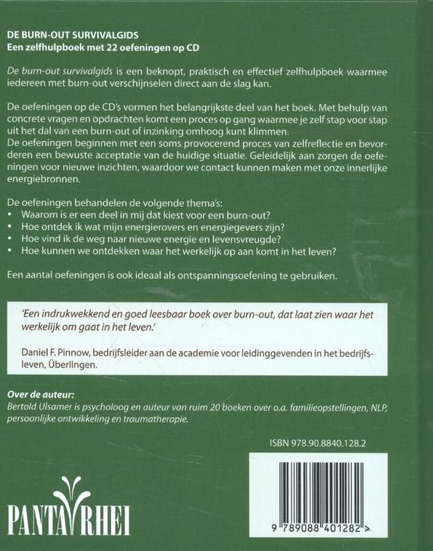 Achterkant van De burn-out survivalgids