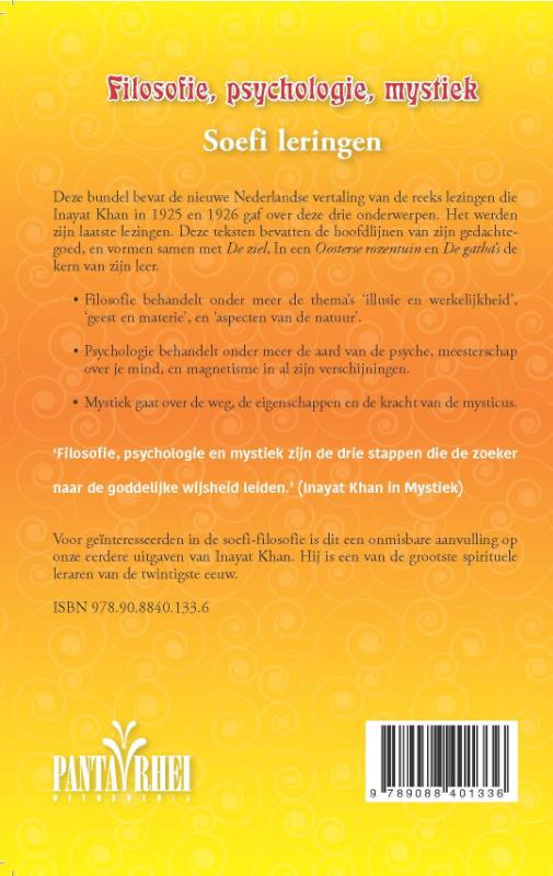 Achterkant van Filosofie, psychologie, mystiek