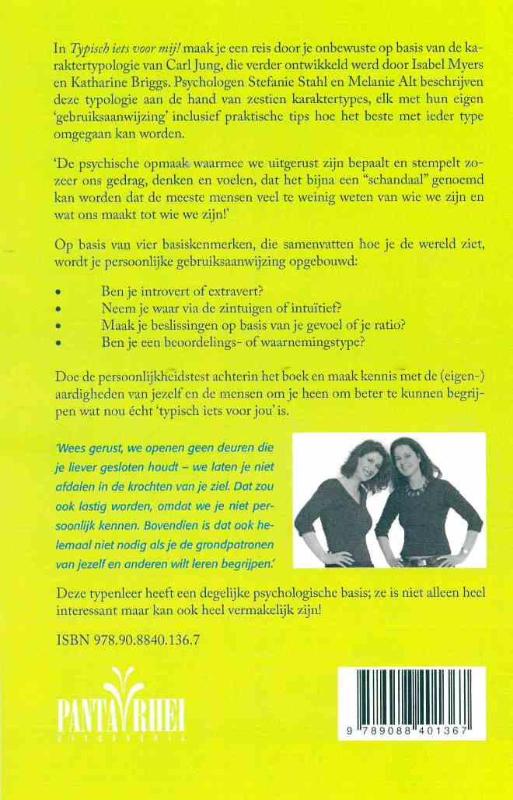 Achterkant van Typisch iets voor mij!
