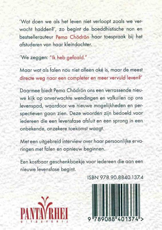 Achterkant van Falen - opnieuw falen - steeds beter falen