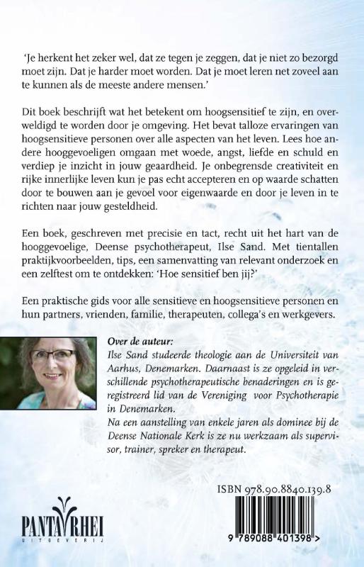 Achterkant van Hoogsensitiviteit in het dagelijks leven