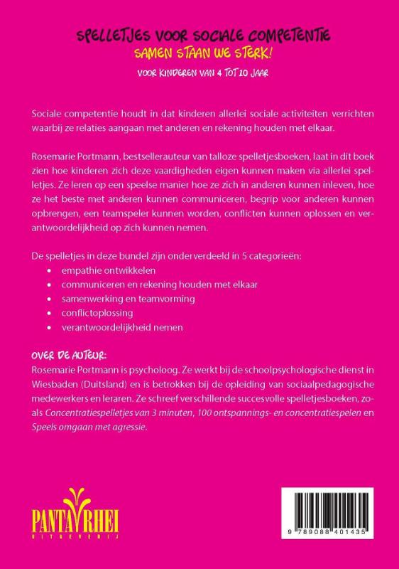 Achterkant van Spelletjes voor sociale competentie