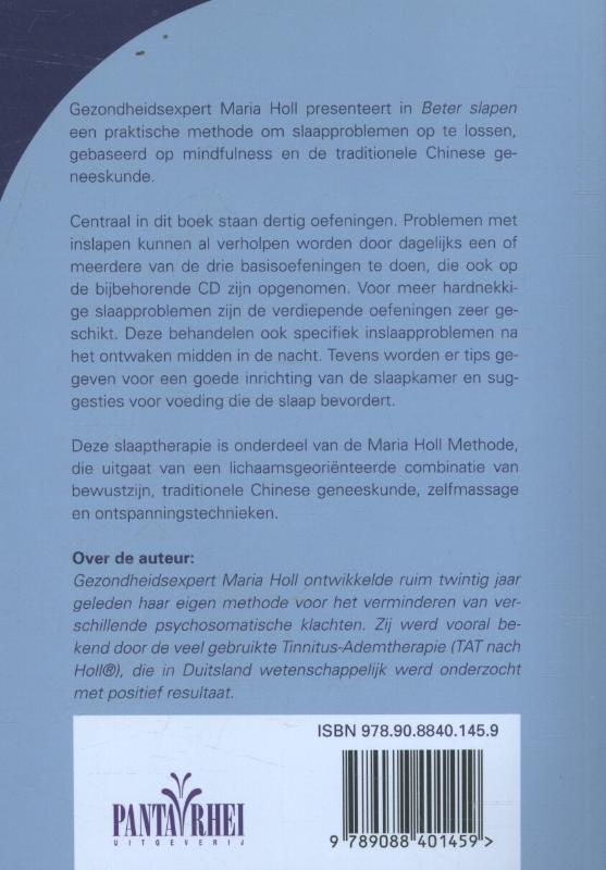 Achterkant van Beter slapen