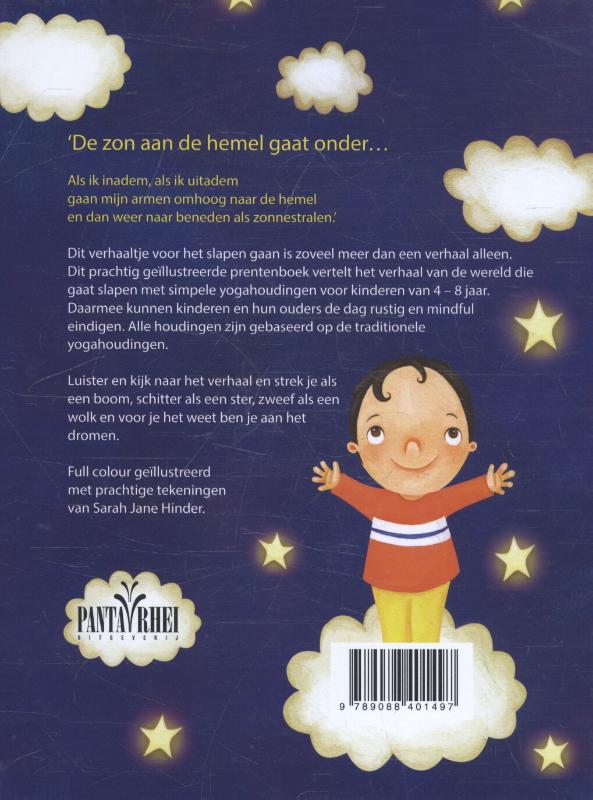 Achterkant van Welterusten yoga