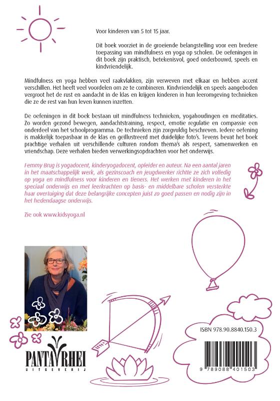 Achterkant van Mindfulness en yoga in de klas