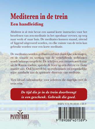 Achterkant van Mediteren in de trein