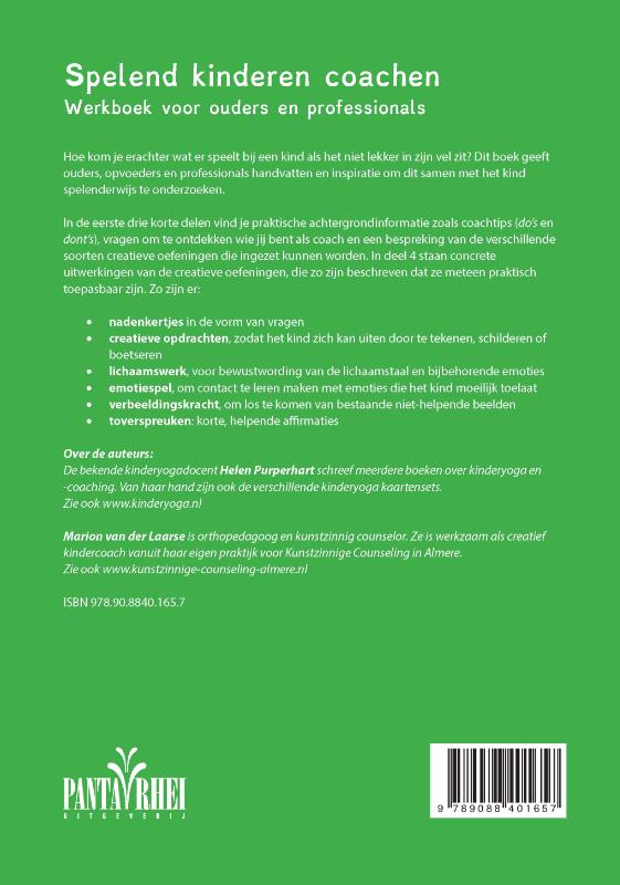 Achterkant van Spelend kinderen coachen