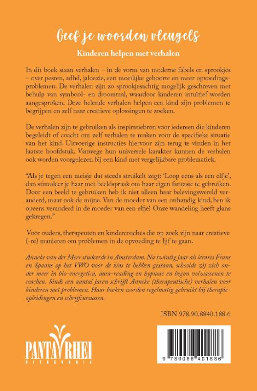Achterkant van Geef je woorden vleugels