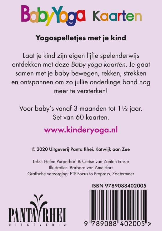Achterkant van Baby-yoga kaarten