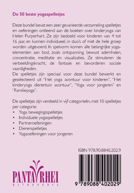 Achterkant van De 50 beste yogaspelletjes