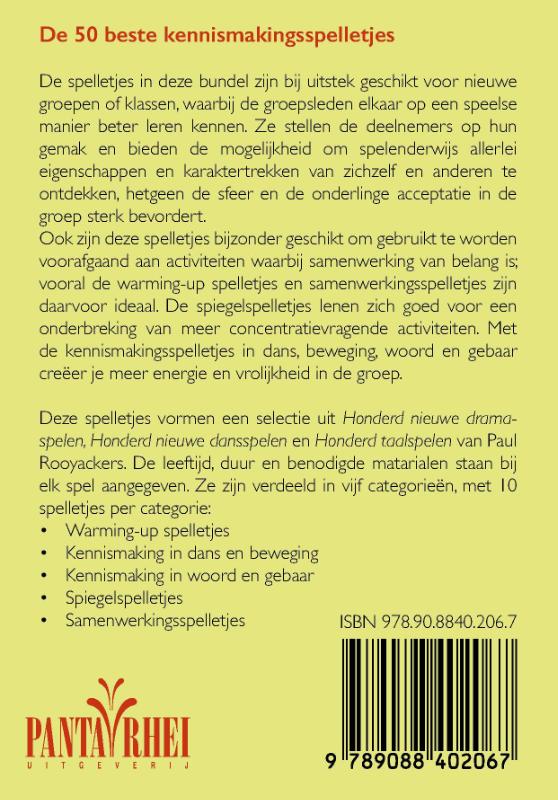 Achterkant van De 50 beste kennismakingsspelletjes
