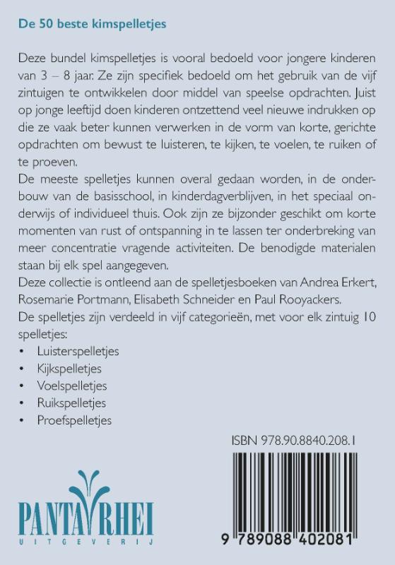 Achterkant van De 50 beste kimspelletjes