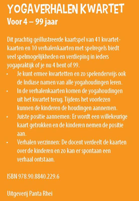 Achterkant van Yogaverhalen kwartet