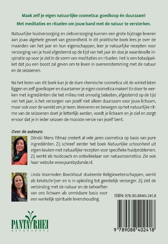 Achterkant van Natuurlijke schoonheid in vier seizoenen