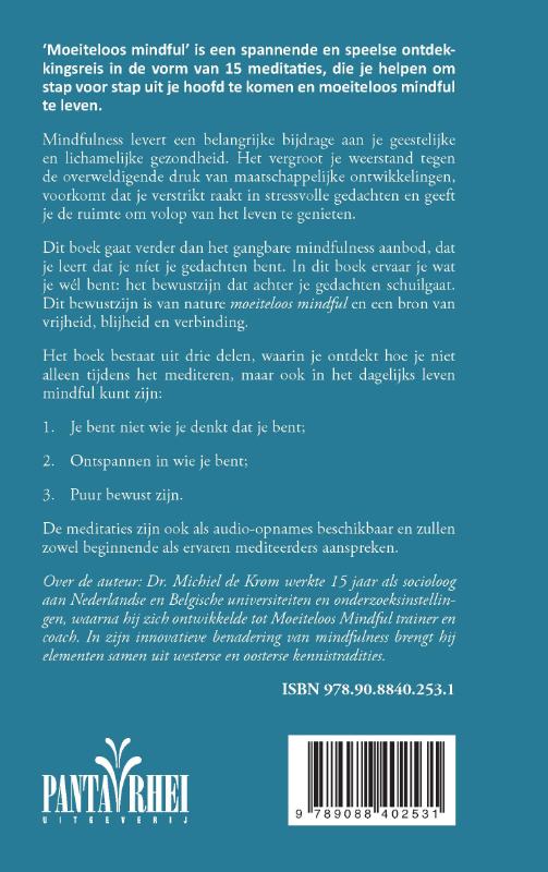 Achterkant van Moeiteloos mindful