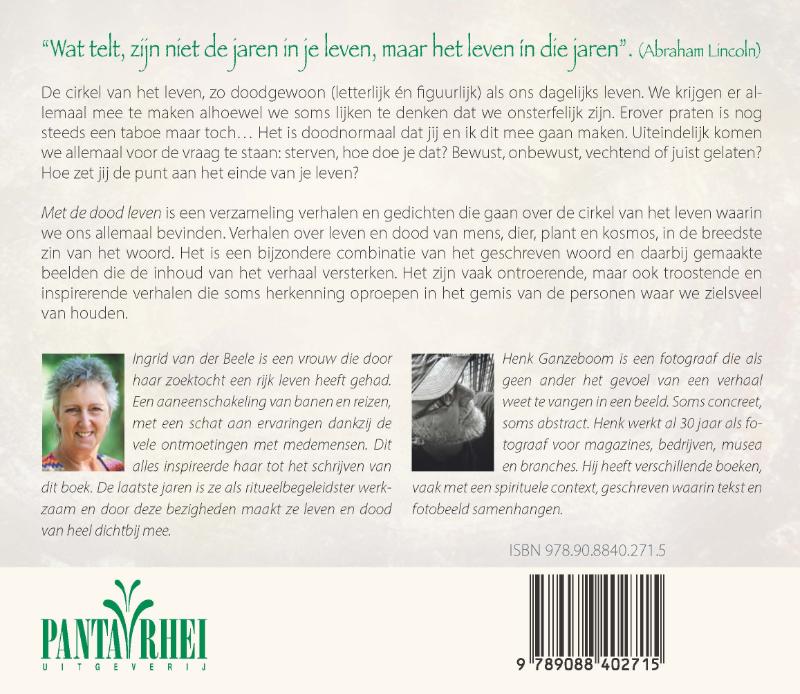 Achterkant van Met de dood leven