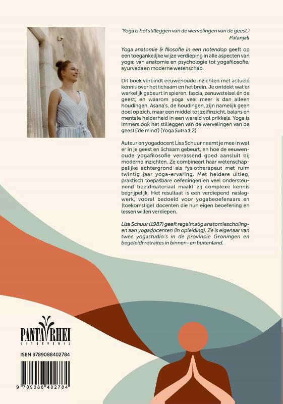 Achterkant van Yoga anatomie & filosofie in een notendop