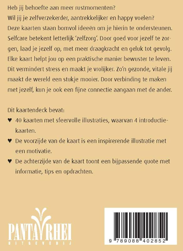 Achterkant van Het selfcare kaartendeck
