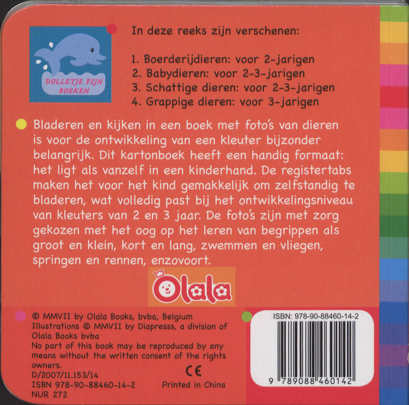Achterkant van Schattige dieren