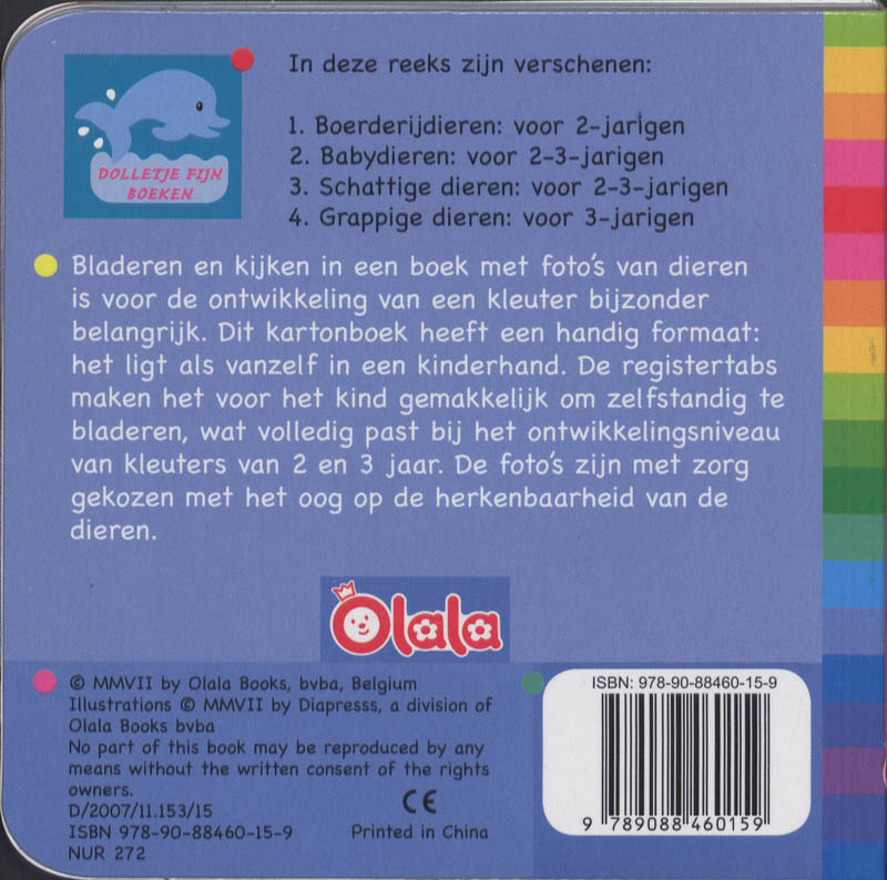 Achterkant van Babydieren