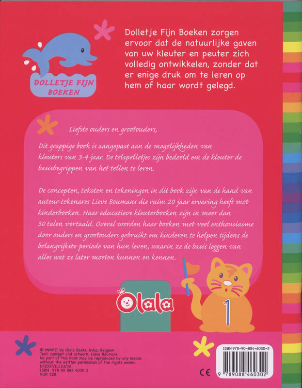 Achterkant van Eerste stapjes om te leren tellen