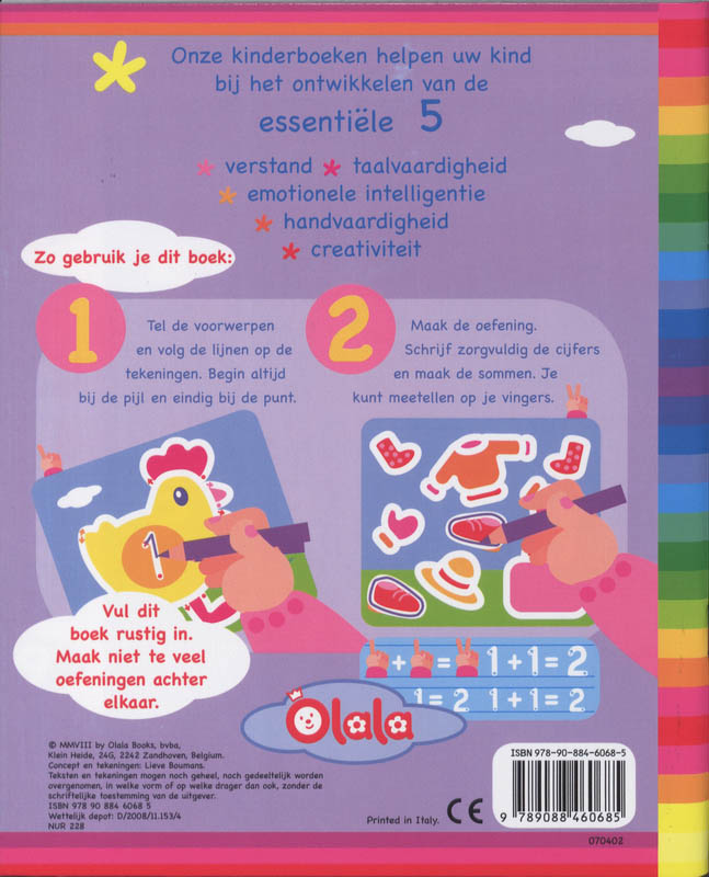 Achterkant van Mijn tel. oefenboek