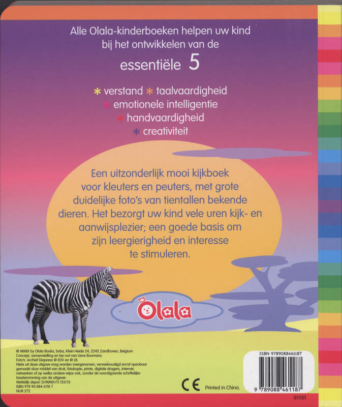 Achterkant van Mijn platenboek van de dieren