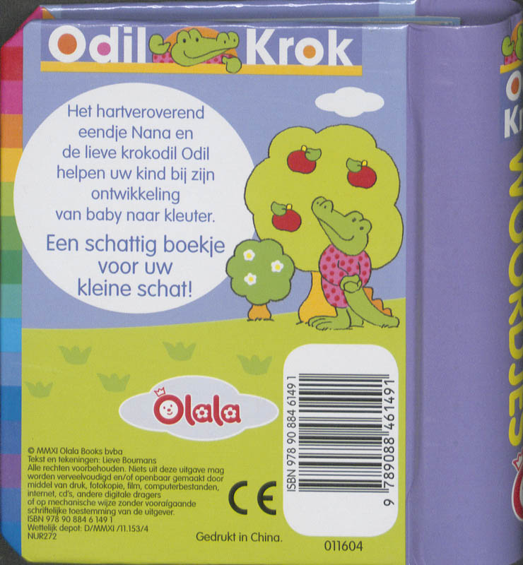 Achterkant van Odil Krok leert grappige woordjes