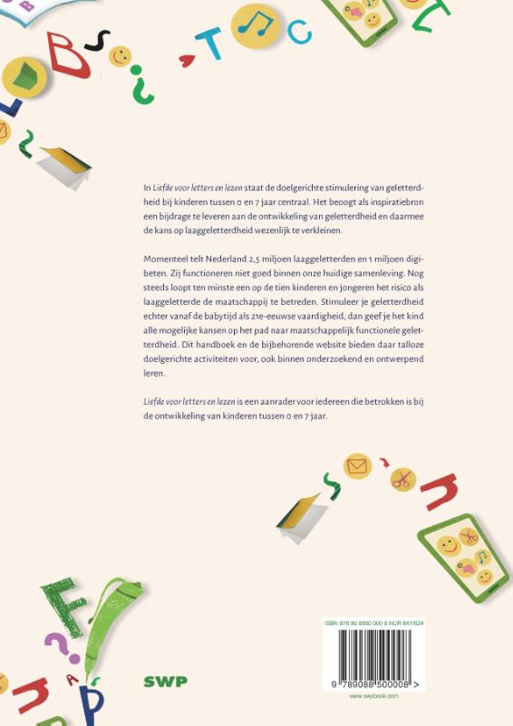 Achterkant van Liefde voor letters en lezen