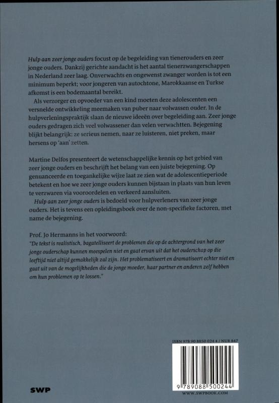 Achterkant van Hulp aan zeer jonge ouders