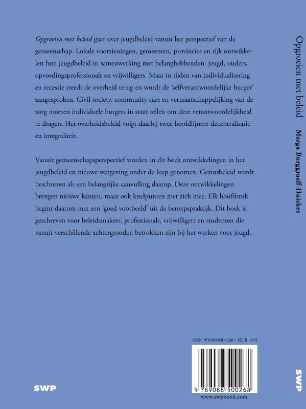 Achterkant van Opgroeiend met beleid