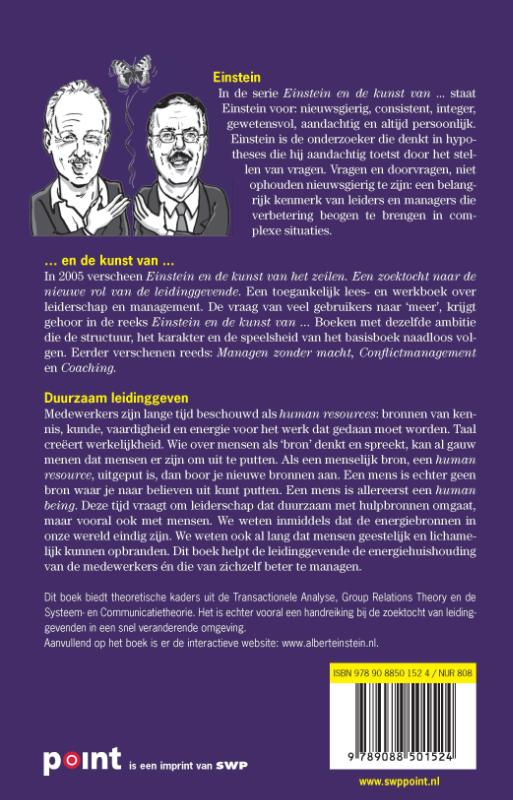 Achterkant van Einstein en de kunst van duurzaam leidinggeven aan energieke medewerkers