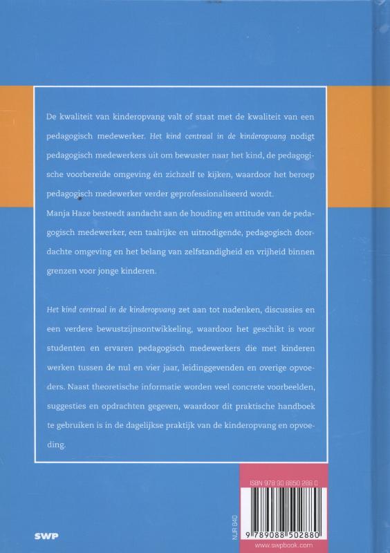 Achterkant van Het kind centraal in de kinderopvang