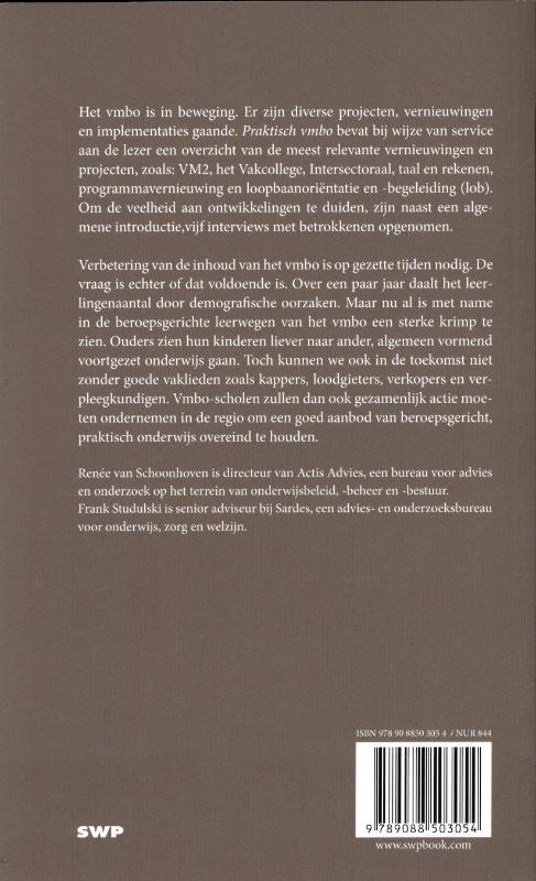 Achterkant van Praktisch vmbo