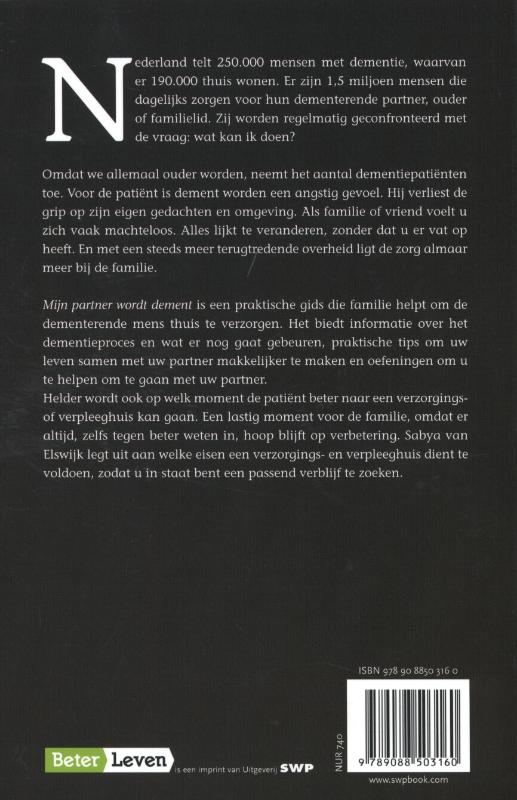 Achterkant van Mijn partner wordt dement