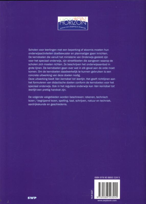 Achterkant van Van kerndoel tot leerlijn