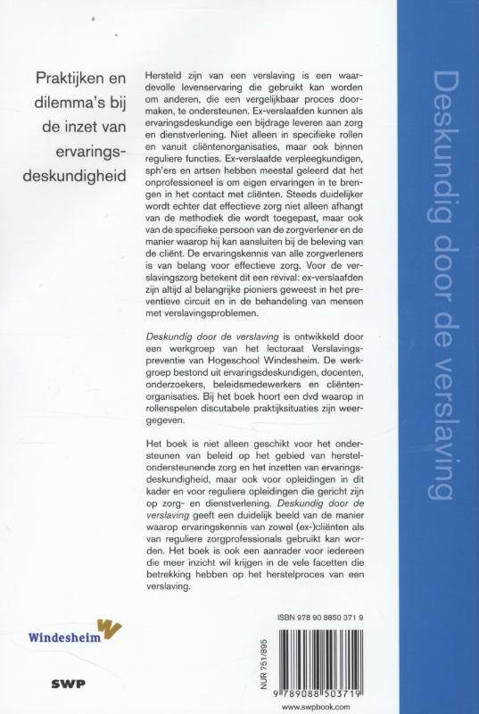 Achterkant van Deskundig door de verslaving