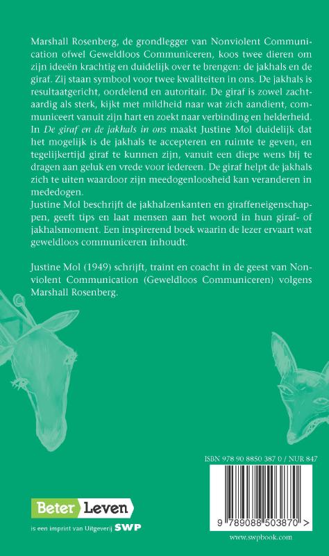Achterkant van De giraf en de jakhals in ons